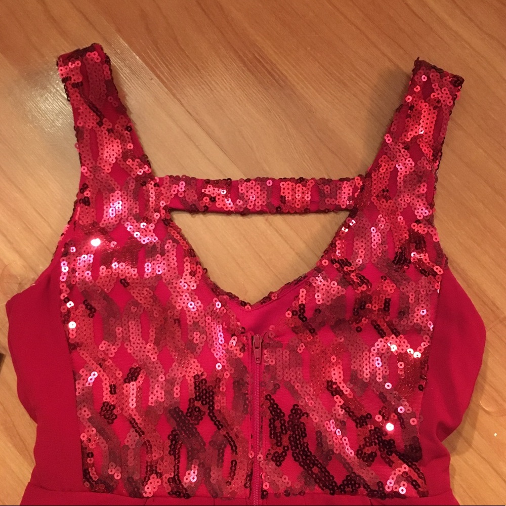 My Michelle Red Sequin Dress - Picture 5 of 12
